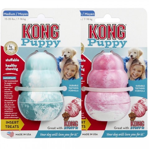 Kong Puppy Chew Dog Toy, Blue, Small